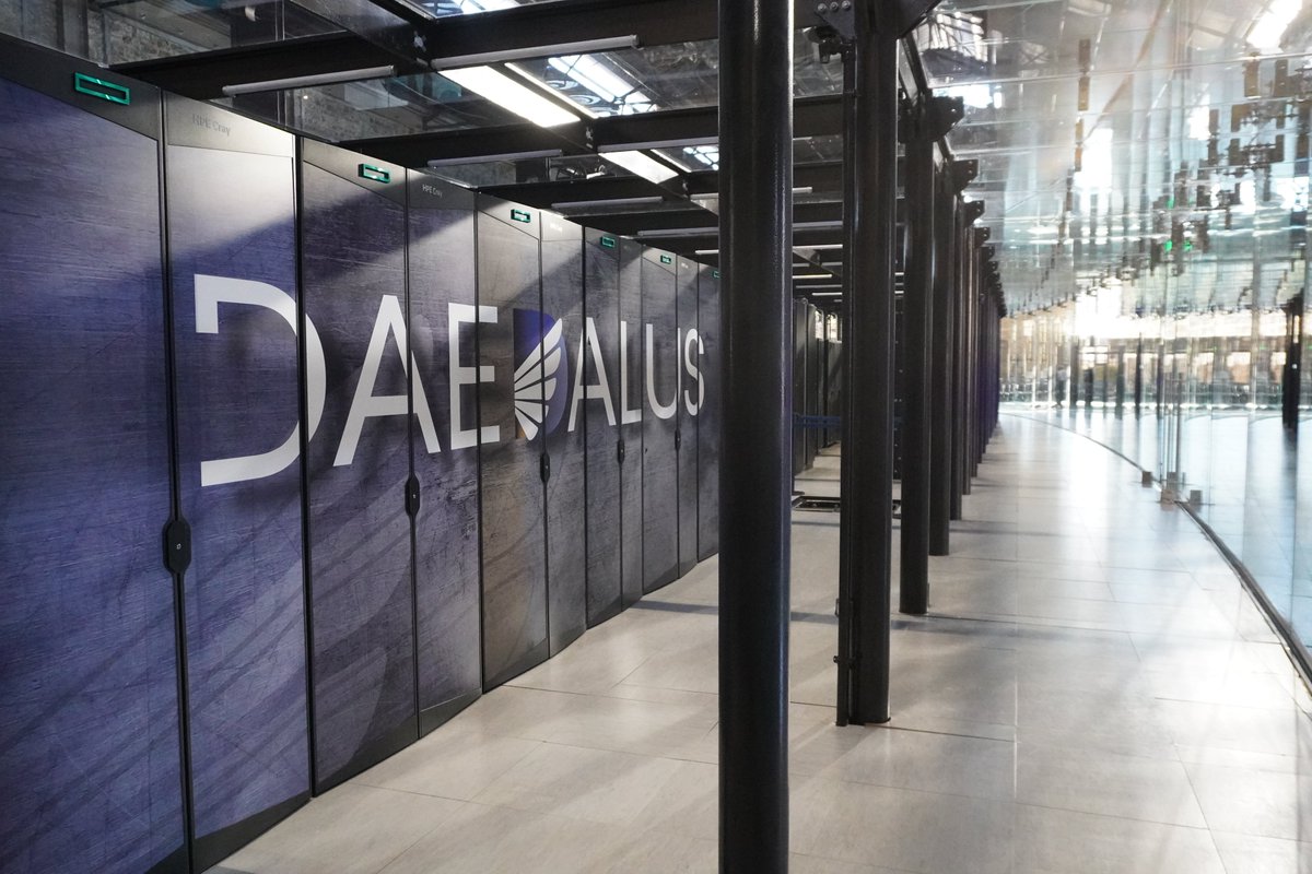 EuroCC_Greece's tweet photo. 🚀 #DAEDALUS is here!
💻⚡ #GRNET's new #EuroHPC supercomputer has been inaugurated in Lavrio, achieving 85.69 petaflops and ranking #31 in TOP500 and #23 in Green500.
Official Press Release👉 https://t.co/34zvtzvwS9
Ceremony video👉 https://t.co/Vi2QeejjED
#HPC #AI https://t.co/A7dlAO1Bt7