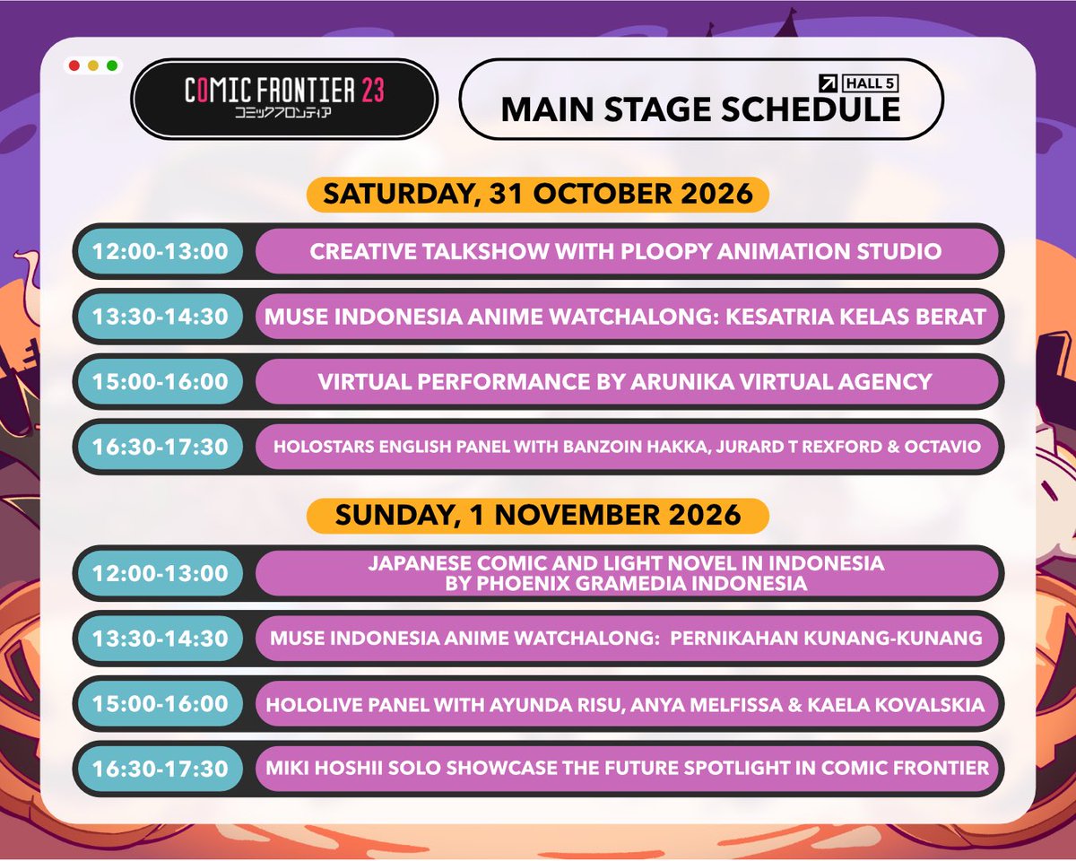comifuro's tweet photo. From comic to animation, doujin music to odottemita, there are lots of contents you can participate at #Comifuro23 stages! https://t.co/OTdy6dKfeN