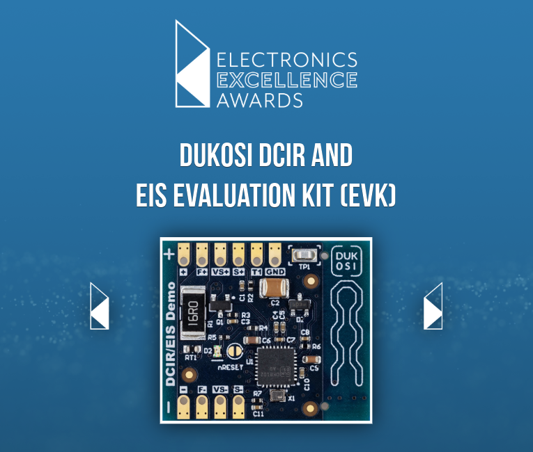 electronicspec's tweet photo. EEA shortlist 2026: @dukosi 🎉

We are pleased to announce that Dukosi’s DCIR and EIS Evaluation Kit (EVK) has been shortlisted for the Electronics Excellence Awards under the Test &amp; Measurement category.

Find out more here: https://t.co/HMGN5E2wqN https://t.co/x1FIavFNQQ