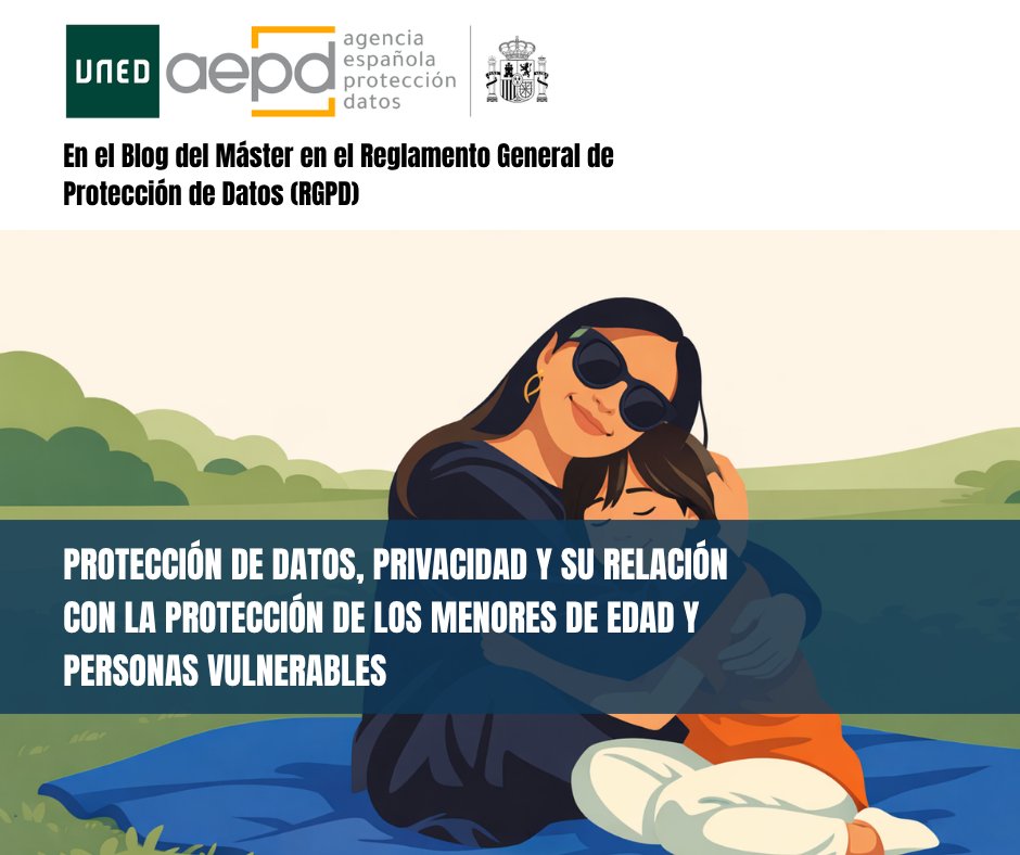 MasterRGPD's tweet photo. Nueva entrada en el Blog del Máster en el RGPD de la UNED, con el apoyo de la AEPD: https://t.co/rnZ04P36Tg
@FundacionUNED #ProtecciónDeDatos #Privacidad #RGPD #ProtecciónDeMenores #PersonasVulnerables #DerechosDigitales https://t.co/UeaRZGdIOW