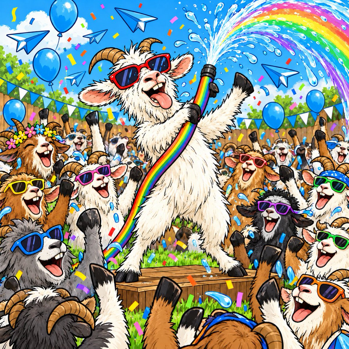 guzzlegoat's tweet photo. 100 GOATS IN TELEGRAM

Our herd just hit 100 members - and we’re only getting started.

Thank you to every early goat building $GUZZLEGOAT with us.

Join the chaos:
https://t.co/k9hIyPs6Gm

#Solana #memecoin #Telegram https://t.co/Vp8zaFsiQz