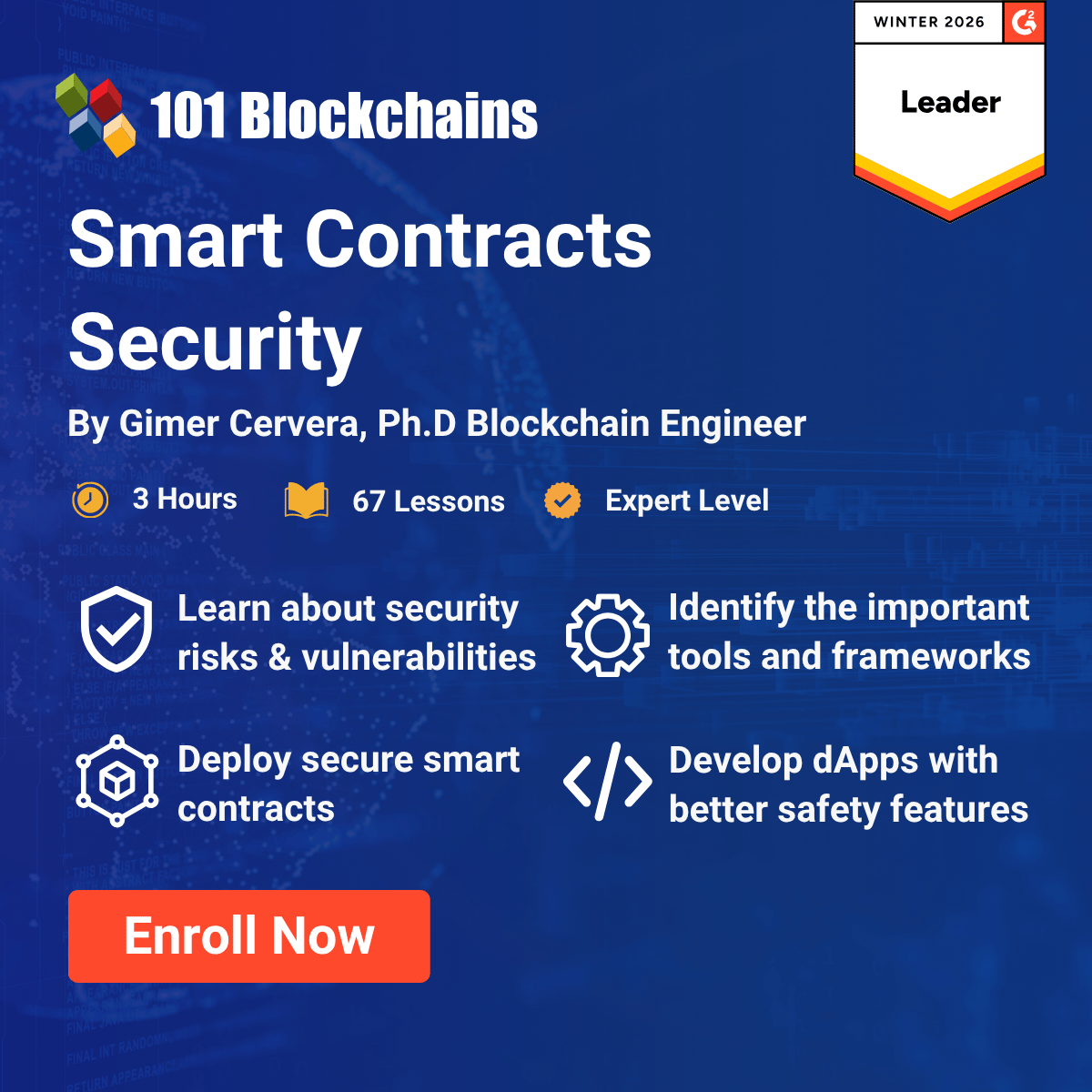 101Blockchains's tweet photo. Build Smart. Code Secure. Protect Web3! 🚀

Learn to identify smart contract vulnerabilities, use security tools, and build safer dApps. 💻

Secure your code before hackers find the flaws!

👉 https://t.co/TMz5Ox1zlb

#Web3 #SmartContractSecurity #Blockchain #Solidity https://t.co/T9yQKAiQdQ