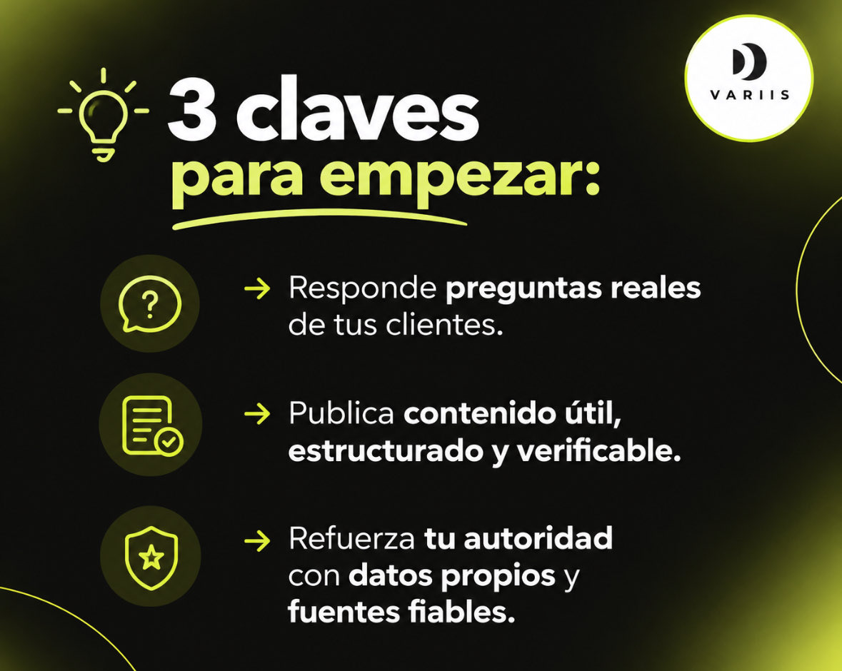 AgenciaDeVariis's tweet photo. 🚨 El SEO ya no es suficiente 🚨
 tu marca también debe ser visible en las respuestas de la IA.

📈El GEO busca que herramientas como ChatGPT, Gemini encuentren, comprendan y citen tu contenido

¿Tu estrategia digital está preparada para que la IA hable de tu marca? https://t.co/kxUh07WQgC