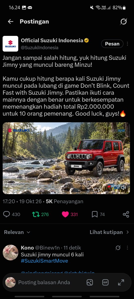 Binew1n's tweet photo. @SuzukiIndonesia @singkongpisang @ristybigwin @libraau https://t.co/dnnObmCNTJ
