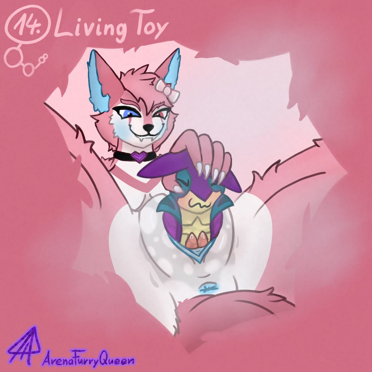 ArenaFurryQueen's tweet photo. Drawing every single day for Kinktober~ <3

For Day #14 I reunited with my dear friend Ninfi, she likes my silly me and often uses me as her favorite toy, and am visibly enjoying my time being her living dildo, feels like heaven~ 🩷💙🍆

#snivy #kinktober #nsfw #yiff #pokeporn https://t.co/eyi5ajY34T