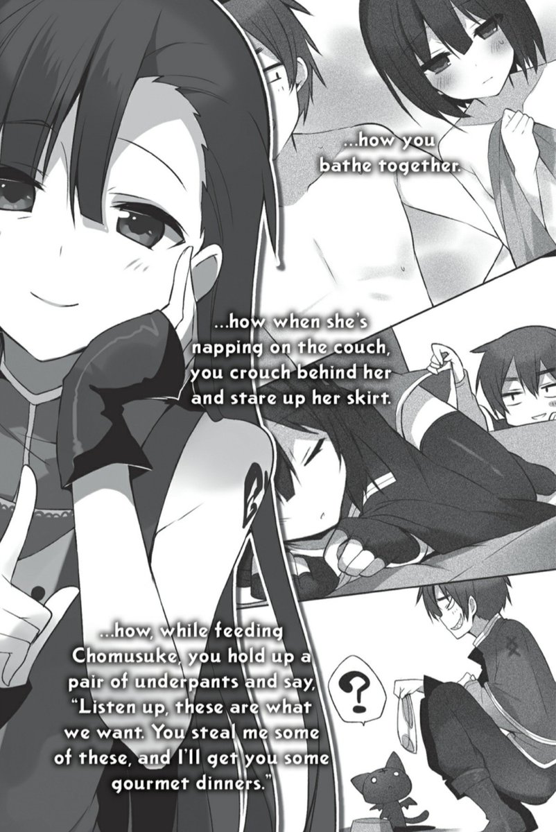 Degeneratenko's tweet photo. I really dislike how we weren't shown any of this moments before, so this is the moment we discover that Kazuma actually really often sexualy harassing Megumin 

And yes, that's the only reason why I would have liked see this moments actually shown in the story https://t.co/arPntw3iIj