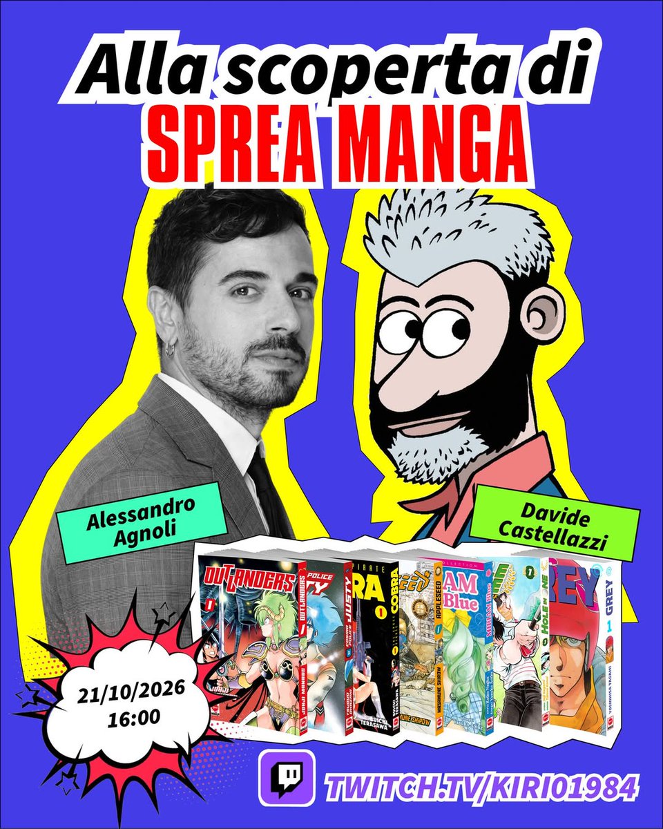 DavidCastel's tweet photo. Bei manga, loschi individui. #manga #sprea #kirio #diretta https://t.co/USVNjCPJiP