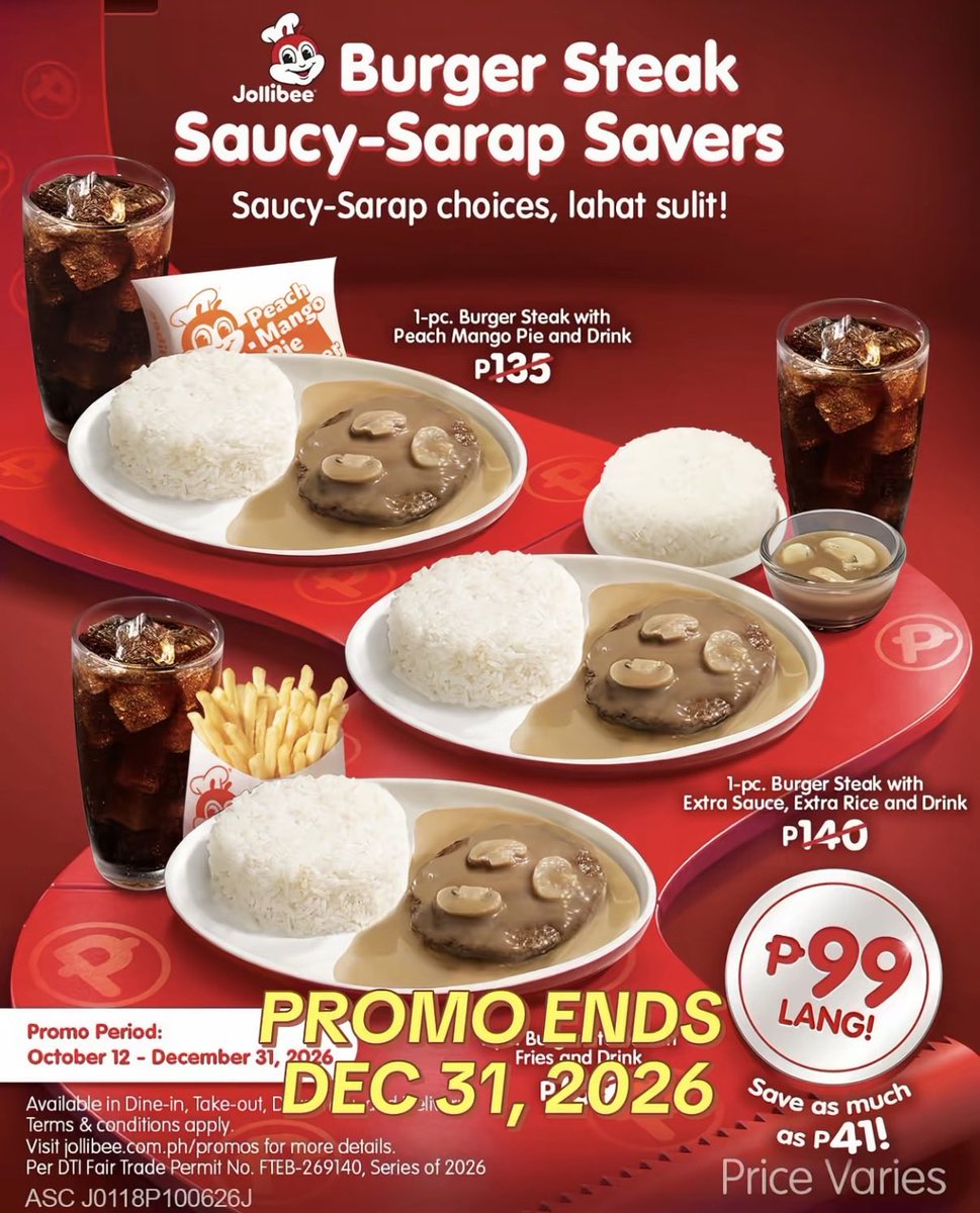 chanyoursss's tweet photo. 🍔🍕 FOOD PROMO ALERT! 🍩🍗

🧵 A thread (Save this!)

Sulit food deals from Jollibee, McDo, pizza spots &amp; more! 👀❤️

📌 Promos and availability may change. Check official pages! https://t.co/UuZDXmbceb