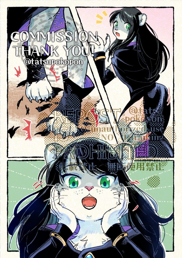 tatsupokopon's tweet photo. skeb納品しました！遅くなって申し訳ないです！ユキヒョウにTFする女の子でハロウィンテーマで描かせていただきました🎃❄️🐆 https://t.co/1OTnOKRq3G