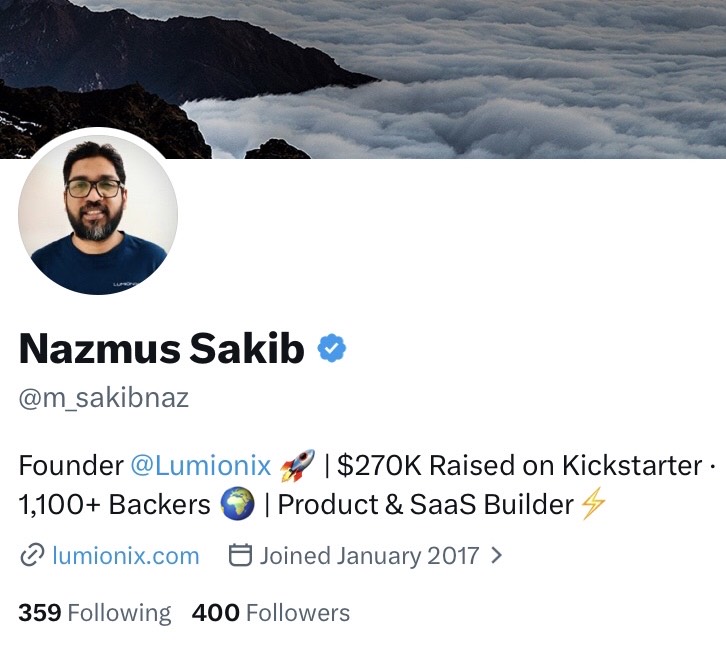m_sakibnaz's tweet photo. 100 new followers in 24h! 🚀 100 more to hit 500 🏆

Hey @X, a solo Hardware-SaaS founder here.

Looking to #connect with: Builders🛠️, Founders🚀, Indie Hackers📈 ...

Lets #connect and drop what you're working on👇

Let's grow together🤝 https://t.co/fRcbEfszy2