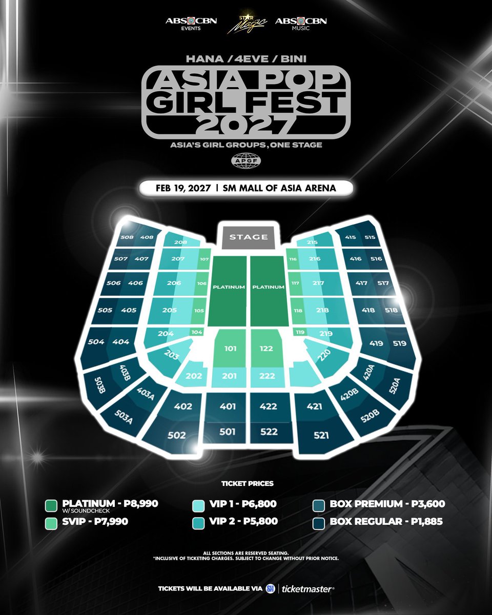 kulap_1112's tweet photo. Ticketing:HTB

ASIA POP GIRL FEST 2027 

📥open for clear view sections &amp; seats 
📥 Tickets under your own account 
📥 Safe and secured transactions 

🌎Open for inquiries, reservations 

Inbox for HTB
#AsiaPopGirlFest2027 #APGF2027 #HANA #4EVE #BINI https://t.co/b2S6mp3sZa