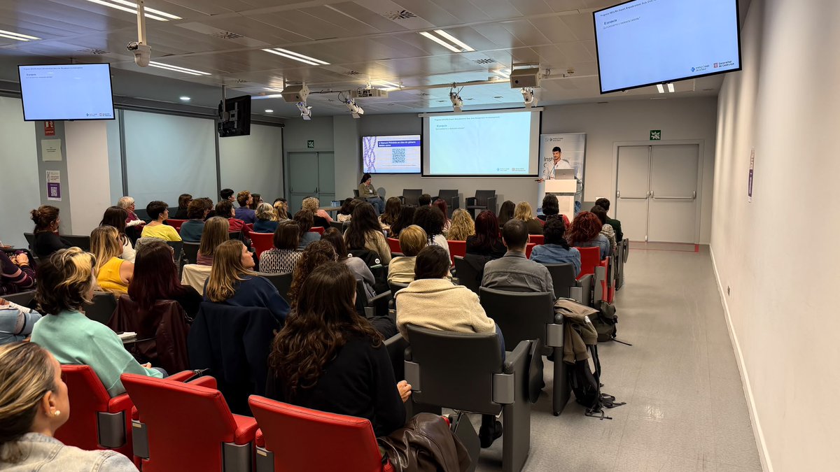 icscat's tweet photo. 📍La Jornada compta amb la participació de professionals d'arreu del territori que presenten projectes per incorporar la perspectiva de gènere a @primariaicscat. 

✏️ S’hi comparteixen casos d’èxit en l’abordatge de la violència masclista, l’atenció a les persones grans, el suport a la maternitat i paternitat, l’educació afectivosexual, la prevenció cardiovascular i la salut comunitària i l'anàlisi de la qualitat assistencial amb perspectiva de gènere.