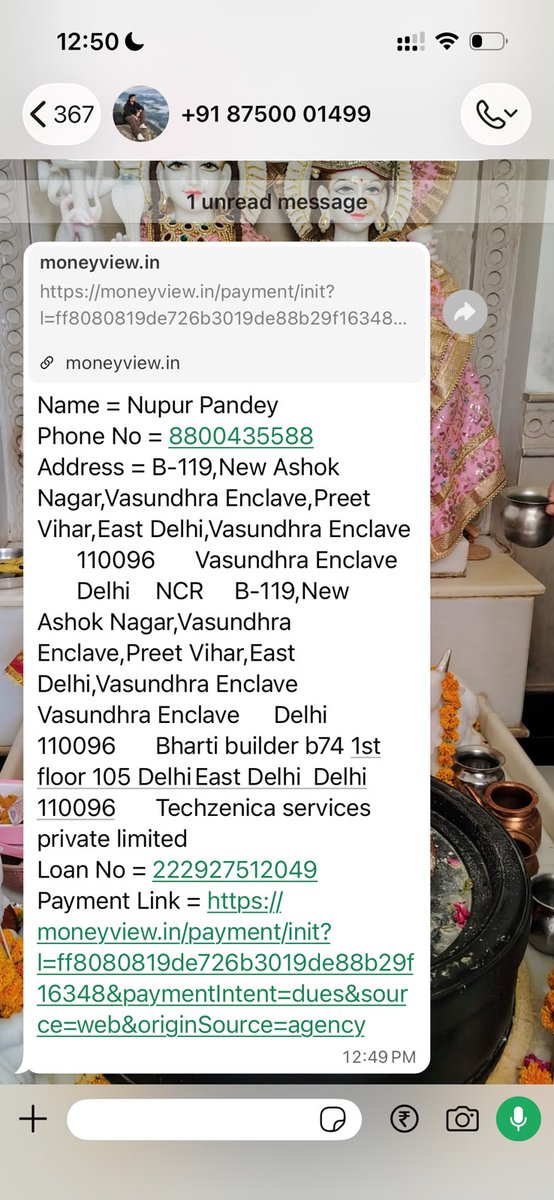 Princepurpler's tweet photo. This harassment and defamation are unacceptable. Please investigate and take strict action @MoneyView @RBI https://t.co/adv0ycfkkv