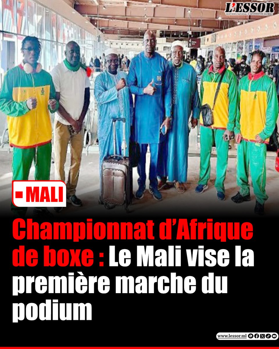 L_ESSOR's tweet photo. #Mali : Le président de la Fédération malienne de boxe (Femaboxe), Mahamadou Draba le dit sans détour : le Mali vise la plus haute marche du podium du Championnat d’Afrique de boxe qui se déroule depuis le 19 octobre en République démocratique du Congo...
https://t.co/vb8X0qJQ4H https://t.co/LHt7kYlmJL