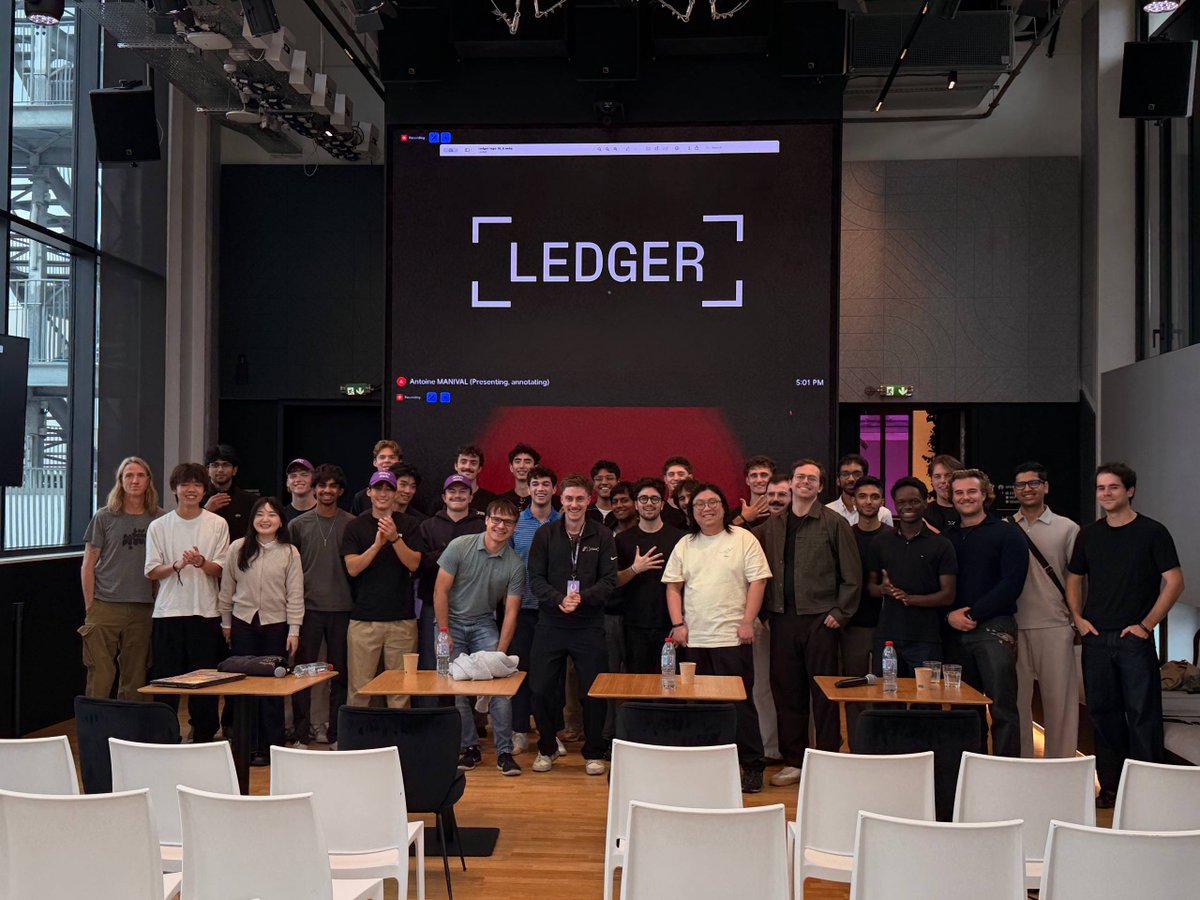 AntoineM_eth's tweet photo. Brought 30 friends from around the world to Paris, just to go for a run with me 🏃

Okay, there was a bit more to it... 😅

Last week was @Ledger Op3n, and for the second year in a row, Ledger N3XT brought students into the room: 30 students from 13 blockchain clubs, two packed days in Paris.

They weren’t just in the audience. 
They moderated panels with industry speakers, built during the hackathon, heard Ledger’s announcements first-hand, and spent time with founders, builders and investors they wouldn’t have met otherwise.

And Paris did the rest: 
- a morning run alongside the Seine, 
- snails and bœuf bourguignon at a French restaurant, 
- and an after party some of them had heard about before even landing. 

For many, it was their first time in Europe.

What came back the most: the people, and the memories. New friends from campuses they didn’t know 48 hours before.

For me, education goes way beyond a class on campus. 
Learning the ecosystem from the inside, and growing as a person. Both count. 
Then these students bring it all back to their campus, their club, their peers.

They’re going to shape this industry, and their voice belongs in its biggest moments now. 

That’s what we do with Ledger N3XT, with nearly 70 clubs worldwide, all year long.

Thank you to every student who made the trip, and to everyone at Ledger who made time for them 🙏

One last big one coming in November 👀