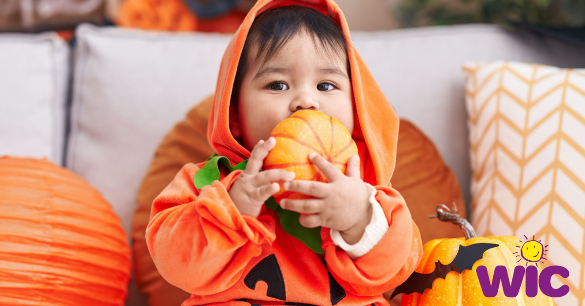 MassWIC's tweet photo. No tricks, just healthy treats! 🍎👻 Use your MassWIC benefits to buy fresh fruits &amp; veggies for spooky seasonal snacks. Try peeling clementines into "mini pumpkins" or turning banana halves into "ghosts" with fruit faces! 🍌🍊 https://t.co/06QpcBukqG