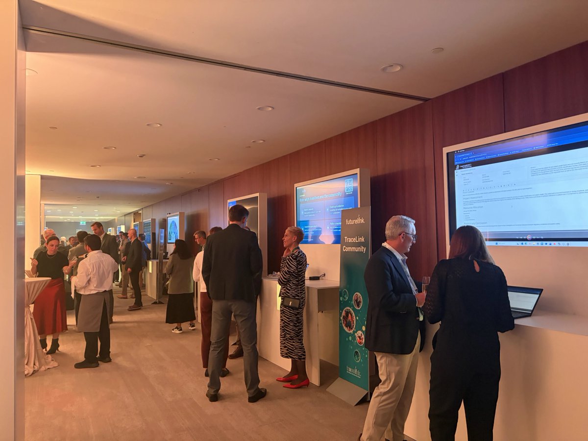 TraceLink's tweet photo. Digitalization is an important step toward agentic supply chain operations.

At #FutureLink2026, Track &amp; Trace and Agentic Business Process sessions show the progression from digitalizing critical supply chain information and operations to supporting governed agentic work. https://t.co/QlLlJdnDlr
