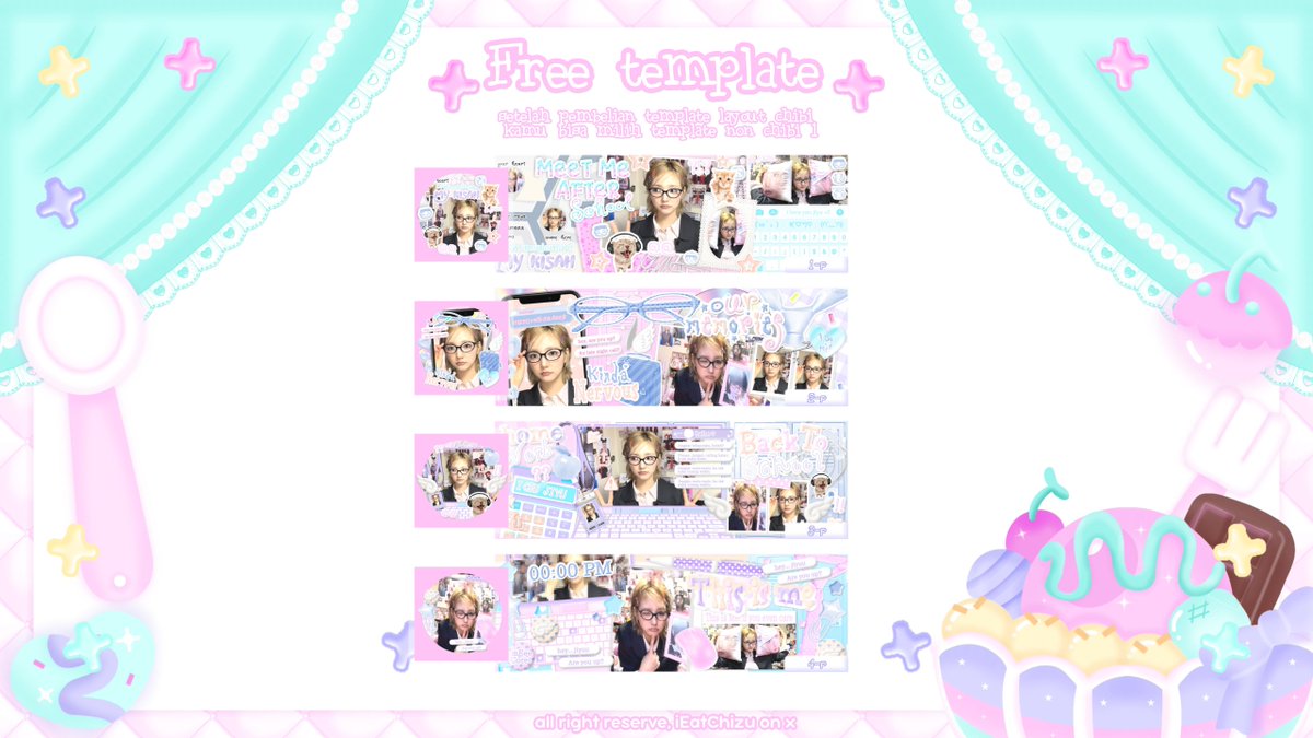 iEatChizu's tweet photo. 𓄲 🎐 ꒰꒰ — : RS TEMPLATE LAYOUT IPV

:: haii guyss! Aku di sini mau menjual 4 template layout chibi will get 1 free template, price : check pict. Bisa di take sekarang melalui dm yah! Bisa dp/fp. jan lupa baca rules templatenya yahh

 RTs highly appreciated ♡. #zonauangㅤ https://t.co/hx4pYCDPzJ