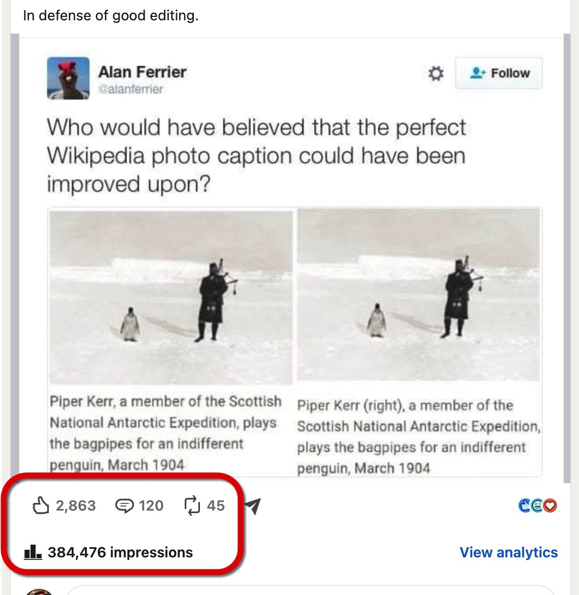 Laraacostar's tweet photo. the psychology of the linkedin user and the platform's behaviour will never not amaze me

platform doesn't want "slop" or "irrelevant content" - yet it is what gets rewarded the most regardless.

i personally dont think it's much to do with linkedin itself but more so about what the majority of the user base actually is, and what they’re actually doing when they open the app

this is one of my community members' most viral posts ever.