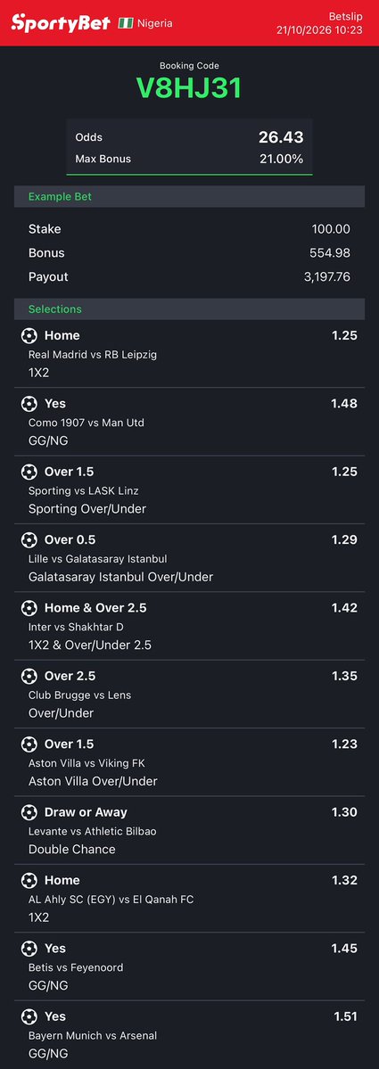 hermperor002's tweet photo. 26 odds 
9 odds

SM5YNG

V8HJ31

Stake wisely 🔞 https://t.co/oyWFhSCIle
