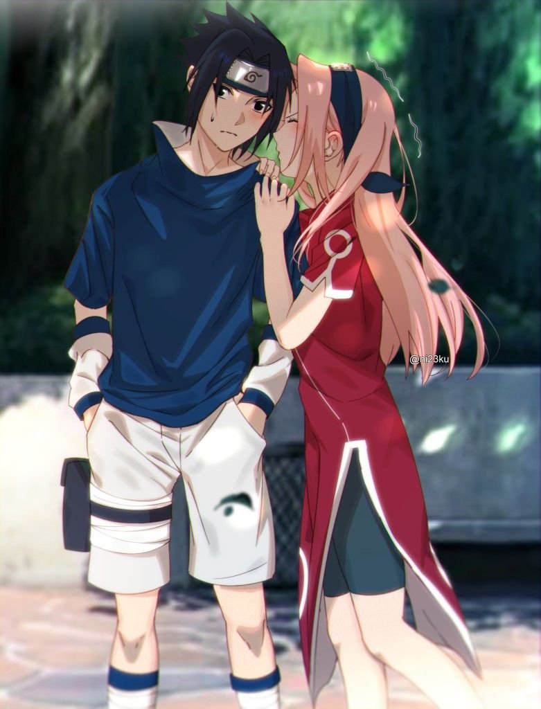 laxi_mia's tweet photo. Sasuke acting like he hates it but that blush says everything 😭
#SasuSaku #Naruto https://t.co/3DrOSboIhp