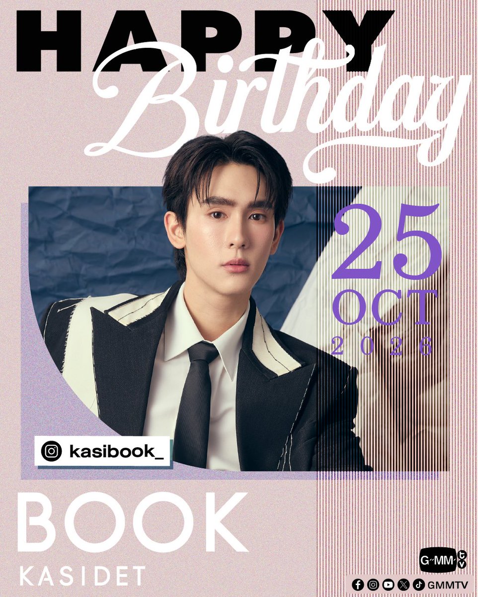 GMMTV's tweet photo. Happy Birthday to Book

#GMMTV
@kasibook https://t.co/hMhDvp0eXf