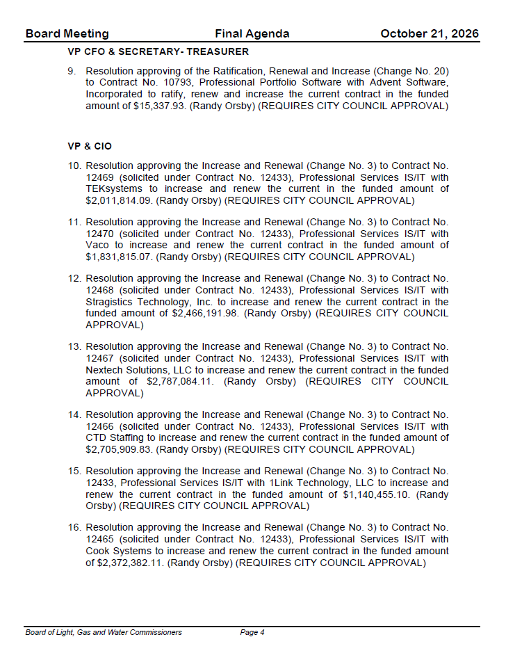 MLGW's tweet photo. (1/2) The #MLGW Board of Commissioners meeting is at 8:30 a.m. today. The agenda is attached. Watch live: https://t.co/AYwahAYsMf https://t.co/iL1RZWTMFM