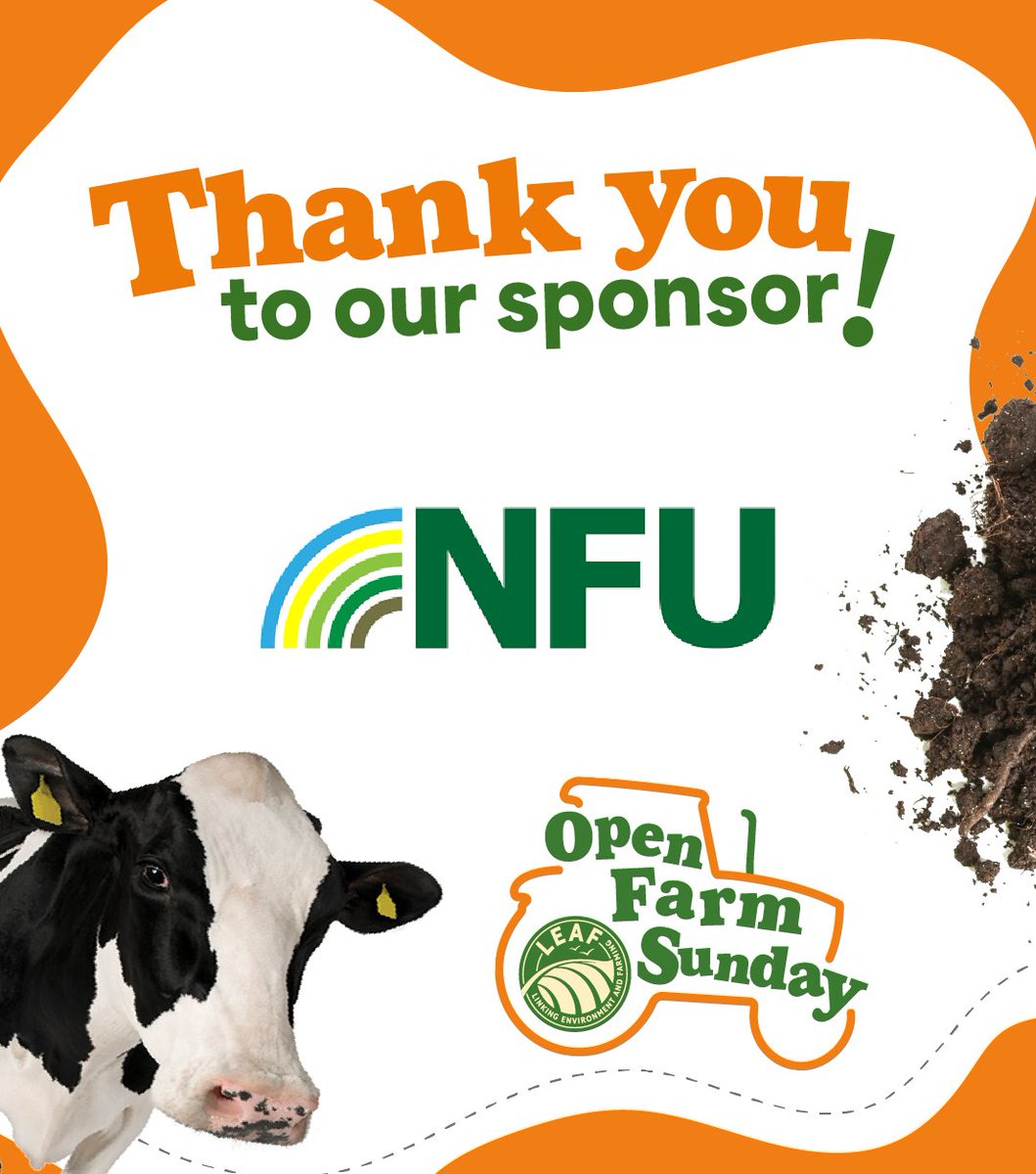 OpenFarmSunday's tweet photo. Huge thanks to @nfum for supporting Open Farm Sunday.

Your support helps create meaningful opportunities for people to connect with farming first-hand. By bringing farmers &amp; the public together, #OpenFarmSunday helps build trust &amp; deepen understanding of food, farming &amp; nature. https://t.co/JExJmHi7kt