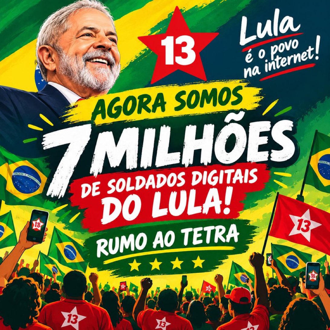 andrelineflira's tweet photo. #7MilhoesDeSoldadosDoLula https://t.co/R6j41IcOGc