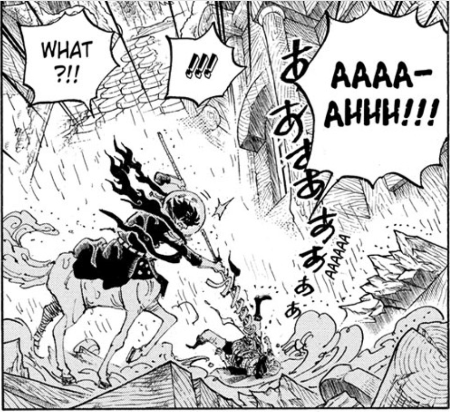 RomPieceG5's tweet photo. In Chapter 66, titled “The Chewed Up Spear”
(a reference to Sanji’s Germa 66 lineage) 

Zeff tells Sanji, “I know a fool who’s chewing a spear of his own for no good reason…”

Zeff is pointing out Sanji’s lack of self worth and his hesitation to go after his dream of finding the All Blue with Luffy.

What’s crazy is how this same theme comes back into play over 1,100 chapters later, when Ivankov notices that same flaw in Sanji.

Ironically, in the current timeline, he’s being chewed up by a spear user for the same reason, his lack of self worth...

If Oda is not the best writer of this era, he is clearly amongst them.