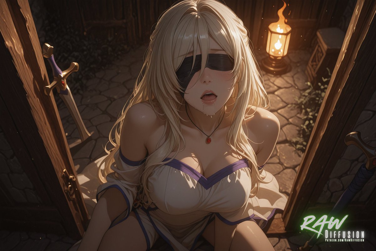 TheRawDiffusion's tweet photo. Early preview. Sword Maiden in quiet devotion, white vestments and unyielding faith amid lingering shadow.

#SwordMaiden #GoblinSlayer #AIArt #AnimeArt #DigitalArt https://t.co/0SN4TOADf2