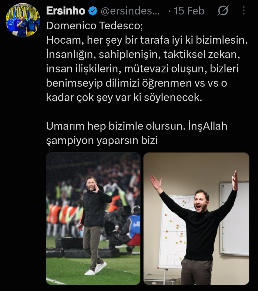 hacismailkarta_'s tweet photo. Yine bi tedesococu vakası. Dediğim her şey doğru maalesef. Fenerbahçe bunların umurunda değil. Gs maçı var bakın hala takımı hocayi düşürme derdindeler. Bunların büyümesini bekleyeceğiz yani Tedesco Fenerbahçenin kafadan 10 senesini yedi. https://t.co/MEgU0GQnLJ