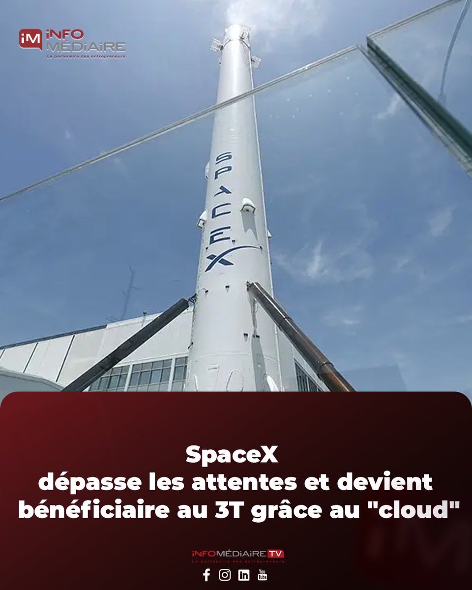 Infomediaire's tweet photo. Le groupe aérospatial SpaceX a dépassé les attentes au troisième trimestre et dégagé, pour la première fois, des bénéfices, en grande partie grâce à son activité d'informatique à distance ("cloud"). https://t.co/01ANAHGn1Q