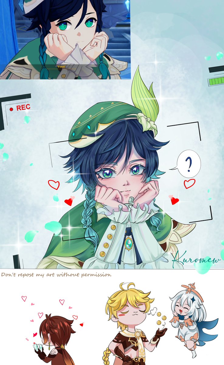 Kuromew_04's tweet photo. [ 🔶🍃] 
(Leak 7.2) 
He knew he had succeeded in seducing me. 😭😭😭😭💓💞💞💕💓

#zhongli #venti #Zhongven #GenshinImpact https://t.co/I0tz4ikWg2