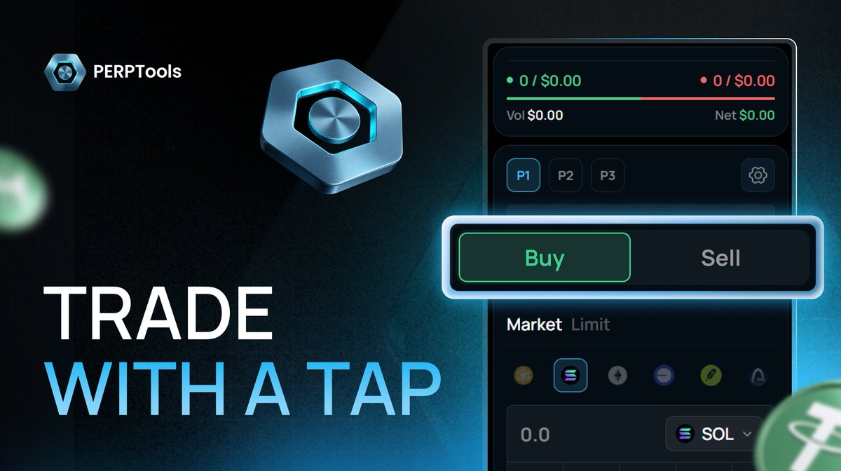 perptools's tweet photo. Buy or sell in a few taps. 

Choose your chain, set your amount, and execute your trade right on PERPTools Spot.

Your next move is just one tap away. https://t.co/SG6mL8dNUc