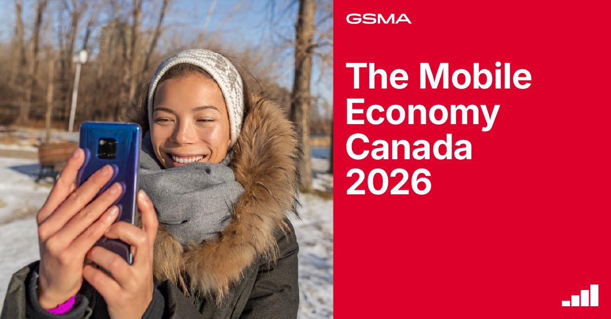 GSMA's tweet photo. Our very first 𝗠𝗼𝗯𝗶𝗹𝗲 𝗘𝗰𝗼𝗻𝗼𝗺𝘆 𝗖𝗮𝗻𝗮𝗱𝗮 𝟮𝟬𝟮𝟲 report is out now! ✨ 

Download the report 👉 https://t.co/Zxdqur9TIF https://t.co/PcP1zv68lm