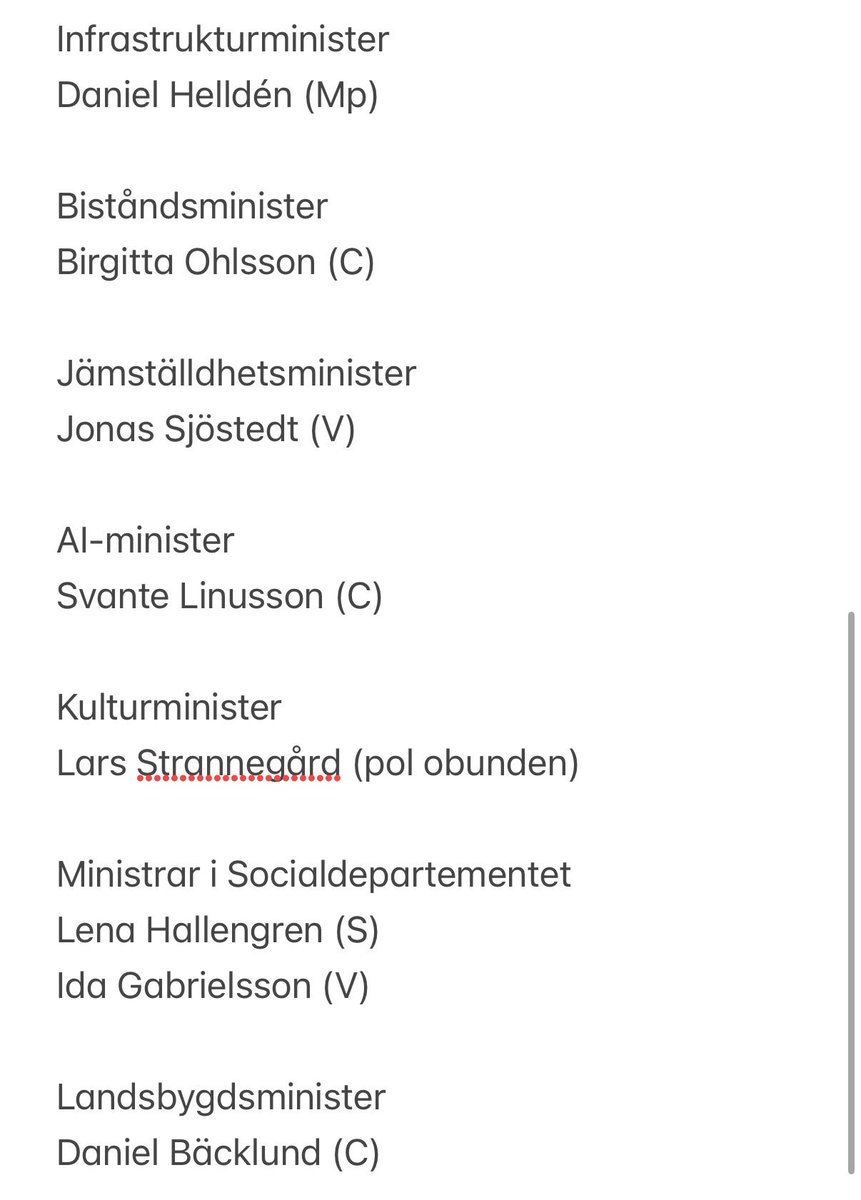 Greayer's tweet photo. Den rödgröna regeringen med V-ministrar? https://t.co/Id4qJILZ00