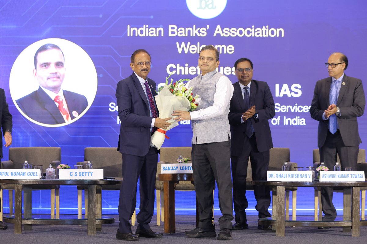 ChiefIba's tweet photo. Indian Banks' Association's EASE ₹ise 8.0 Citation Ceremony and release of Annual Report (FY 2026) commenced in the presence of Shri Sanjay Lohiya, Secretary, Department of Financial Services, GOI.

@PMOIndia @FinMinIndia @DFS_India @PIB_India #EASE https://t.co/7VriwgUuAt