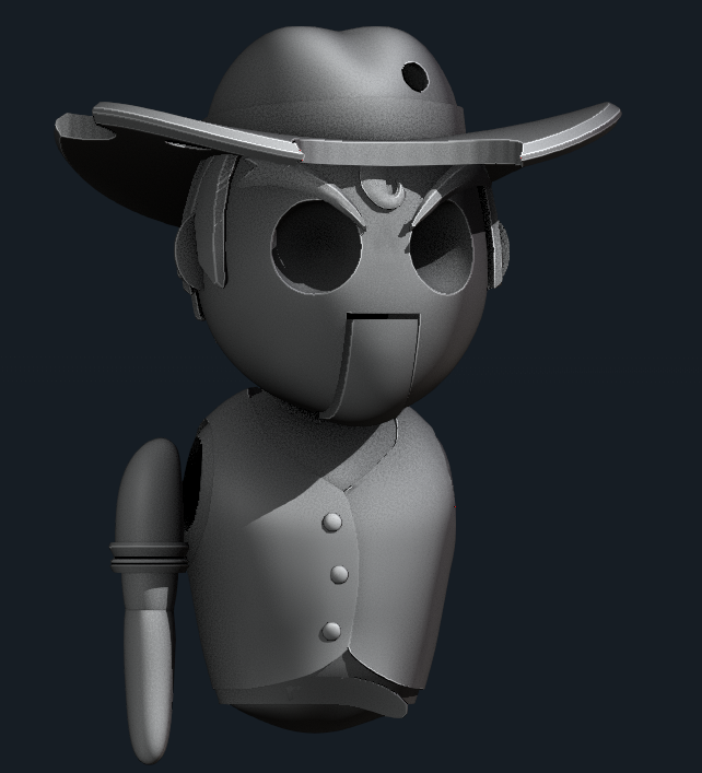 MrDelirious7's tweet photo. wip bandit model ive been working on (might not finish because to me at least it looks mid) #showdownbandit #blender https://t.co/kk3VWrhvc6