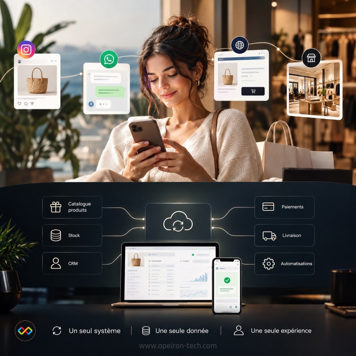 apeirontech's tweet photo. Plus de canaux ≠ plus de ventes.

Des canaux connectés = moins de ressaisie, un stock fiable, des ventes fluides.

Chez Apeiron, on relie catalogue, stock, CRM, paiement et livraison.

Vos commandes WhatsApp mettent-elles à jour votre stock automatiquement ? https://t.co/XOFwHqxoLw