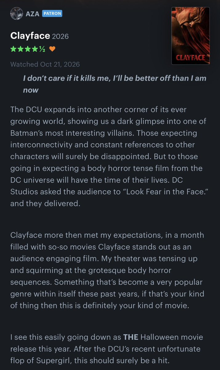 azayaps's tweet photo. DC Studios asked us to “Look Fear in the Face” but did they deliver? 

Full Non-Spoiler Review: https://t.co/FOYwAMggKl