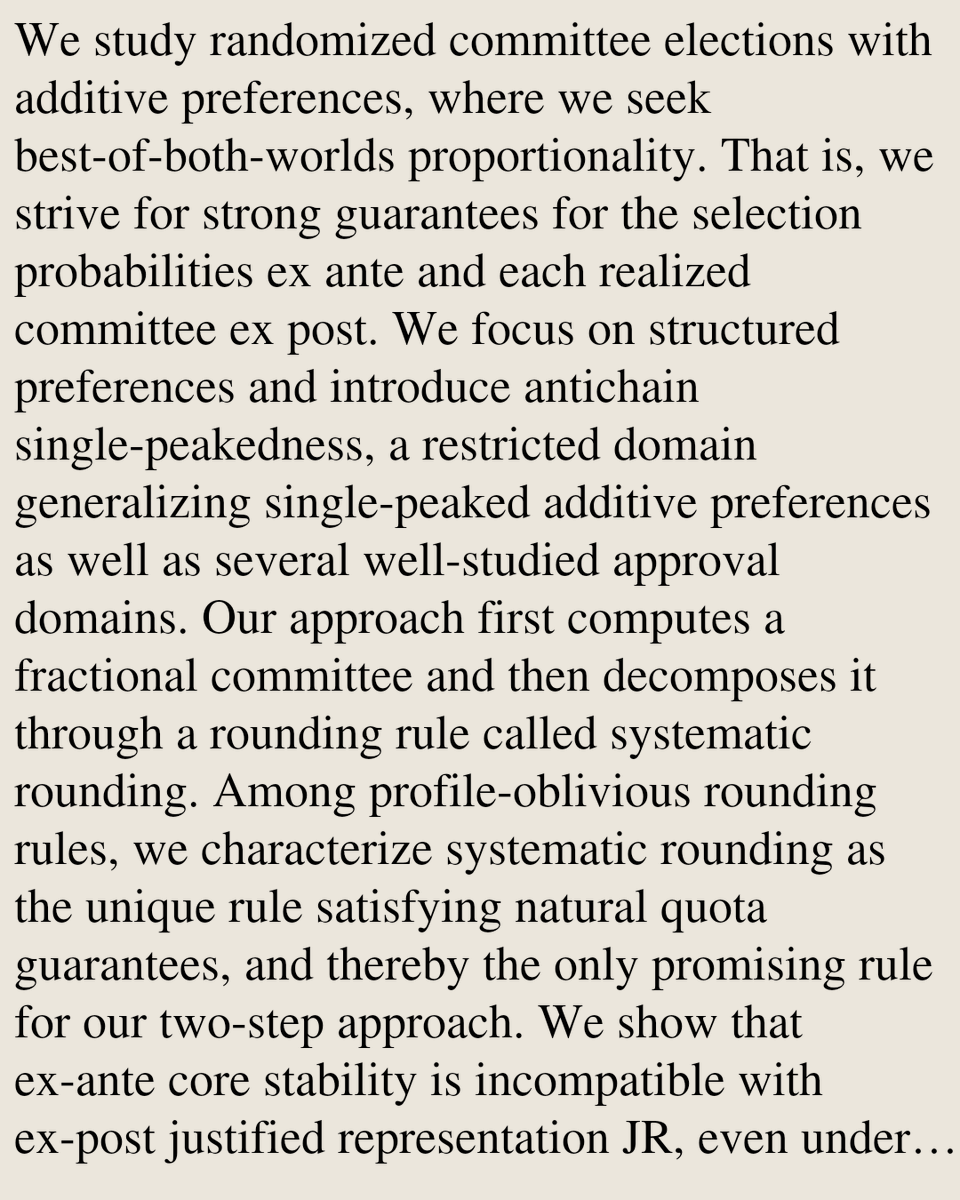 DO's tweet photo. Best-of-Both Worlds Proportionality in Structured Committee Elections

Dimitris Avramidis, Mark de Berg, Ulrike Schmidt-Kraepelin
https://t.co/z0kSHGpaSn [𝚌𝚜.𝙶𝚃] https://t.co/8o3zWyyfvc