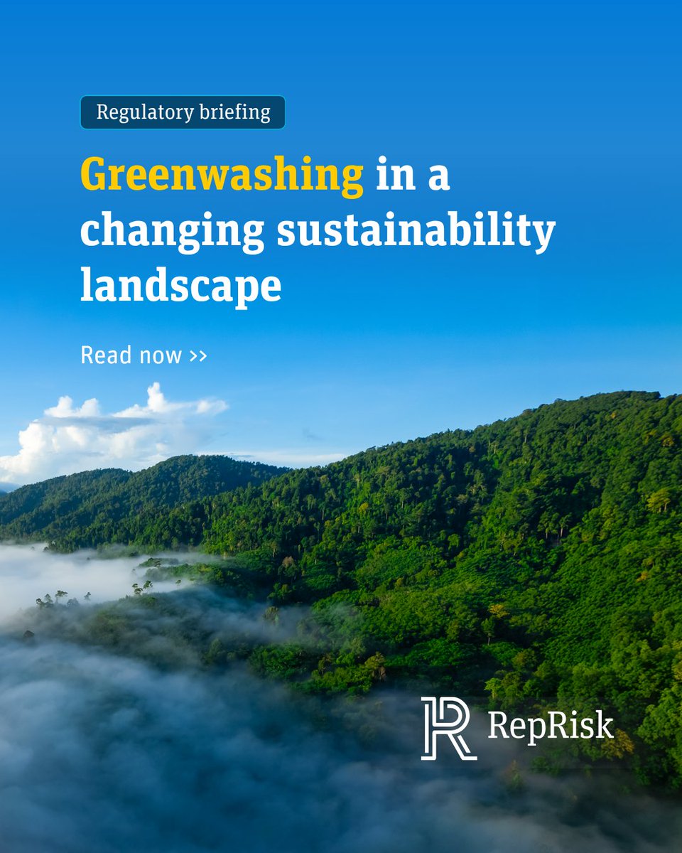 RepRisk's tweet photo. Net-zero ambitions are under growing scrutiny. But are the claims backed by credible action? 

Our latest regulatory briefing explores how greenwashing is evolving alongside the energy transition.

Read here: https://t.co/2VruRHneBG

#Greenwashing #TransitionWashing #Regulation https://t.co/BMIPXyNnso