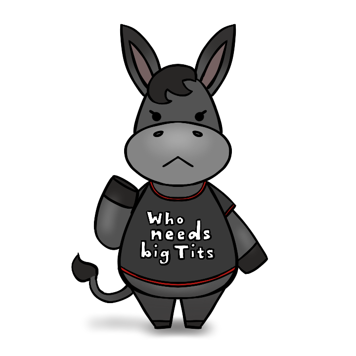 Mirakelpung's tweet photo. Here's one of the things I drew while I was gone, a donkey with a big badonkadonk that likes stuffing her ass. https://t.co/uEhPYOodSj