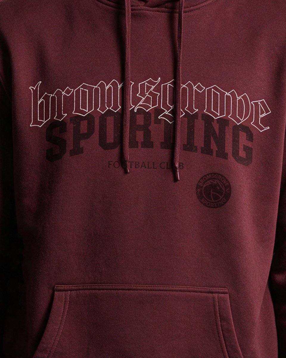 SportingFC's tweet photo. Burgundy. Bold. Rousler through and through.

The Bromsgrove Sporting heavyweight hoodie. Premium comfort, a classic fit and club pride that goes beyond matchday.

Rep your club. Wear it everywhere.

SHOP NOW 🛒⬇️

https://t.co/iQ4Pjw7ZwL

#Rouslers #BackBromsgrove ❤️ https://t.co/xOs8QQ99Qb