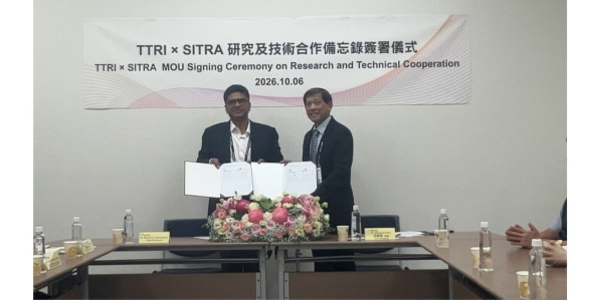 TextileValue's tweet photo. SITRA and Taiwan’s TTRI have signed an MoU to advance textile research, technical cooperation and sustainable innovation, with a focus on advanced fibres, medical textiles and resource-efficient processing.

Read More : https://t.co/5JZIyhloVe 

#SITRA #TTRI #TextileResearch https://t.co/enwihOZqM7