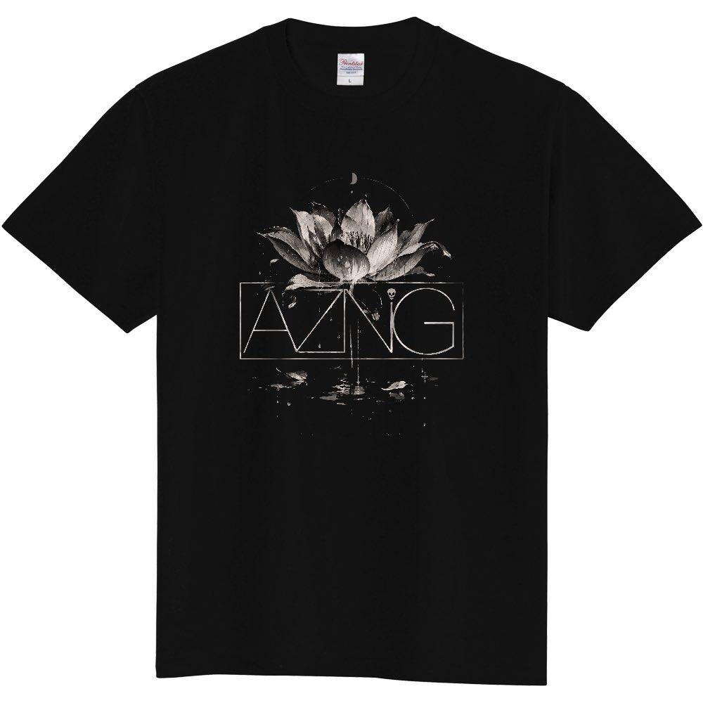 aznigband's tweet photo. 【NEW merchandise】

我々AZNIGの新マーチが出ます。

11月7日(土)昼〜主催
at 新宿アンチノックでのライブから発売となります。

https://t.co/Q9S64iZB6P

よりアンビエントさをイメージした蓮の花に覆われたロゴシャツ、ぜひゲットされてください！

価格: 3000円(L, XLのみ) https://t.co/F44z9J6M0z