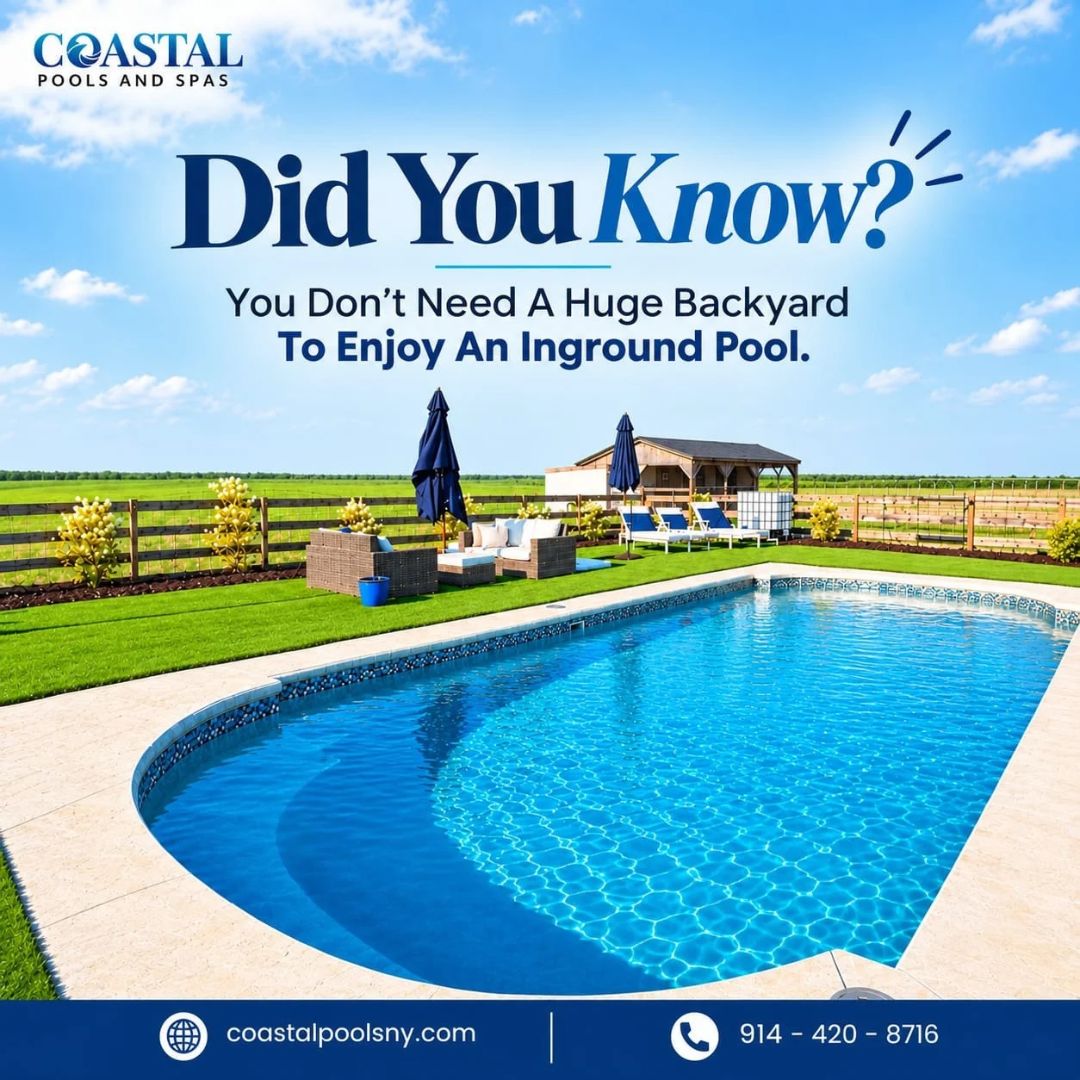 costalpoolsny's tweet photo. You don’t need a huge backyard to enjoy an inground pool! Smart design can turn your outdoor space into a relaxing retreat. 
Looking for an in ground pool contractor in New York? Coastal Pools &amp; Spas can help.

#InGroundPoolContractor #PoolDesign #NewYorkPools https://t.co/tUaQXt0H0S