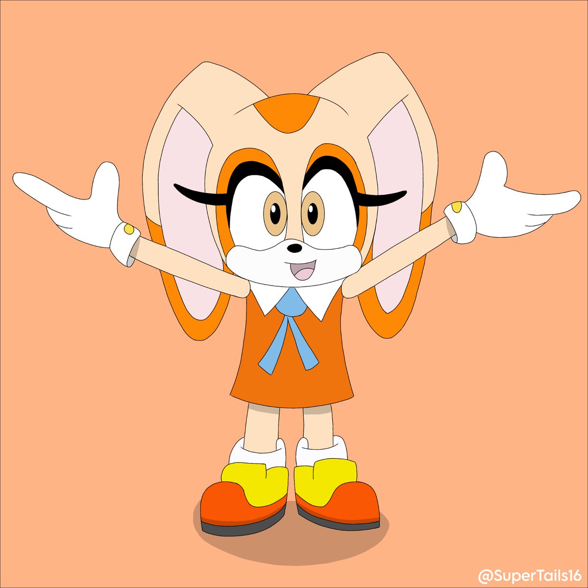 SuperTails16's tweet photo. 🎵"Pwede nang mangarap~"🎶
(It’s now possible to dream~)

I made a cream the rabbit artwork based of viral filipino song meme! (I know it's late and haven't drawing for while now so-) I hope you enjoyed! 🐰✨️🌈
#sonicfanart #creamtherabbit #meme #filipino #drawing https://t.co/CS3wC7GAI4