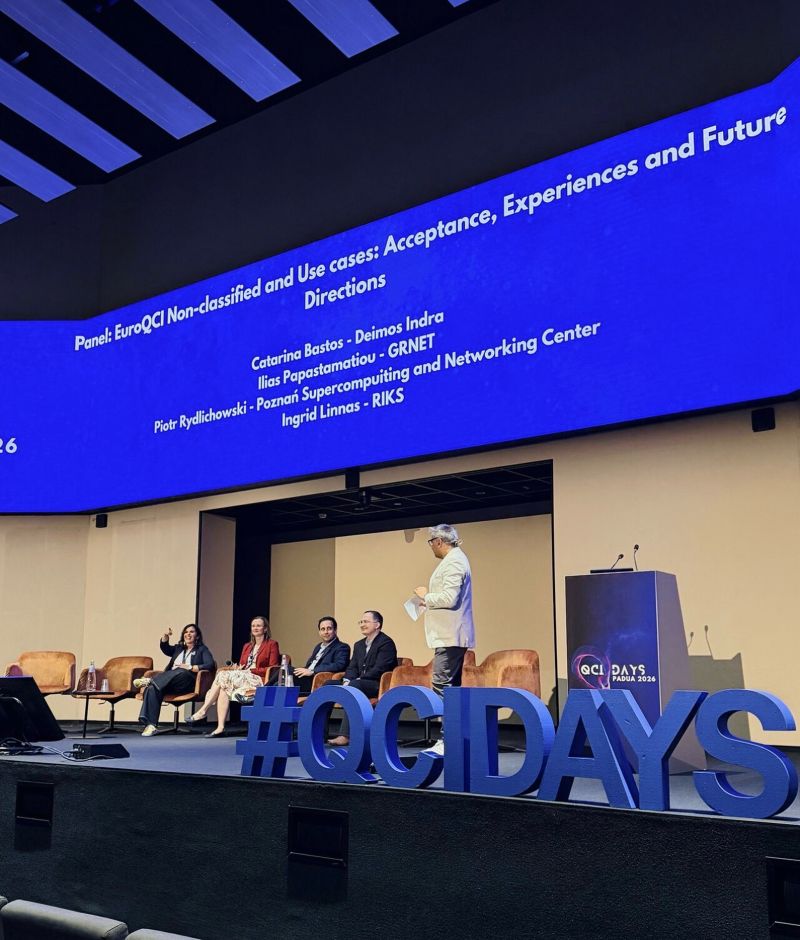 hellasqci's tweet photo. #HellasQCI & #SEEWQCI, coordinated by #GRNET, participated in #QCIDays2026 in Padua, Italy!
Dr. Ilias Papastamatiou presented both initiatives and joined a panel discussion on #QKD deployments, user adoption & quantum-secured services.
🔗More👉https://t.co/bDSNTpcwWW https://t.co/CtsiwHoBFt